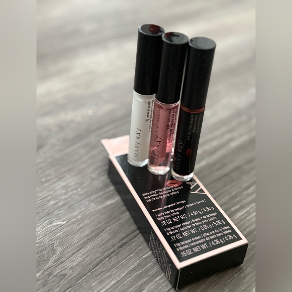 Mary Kay Ultra Stay™ Lip Lacquer Kit – ROSE | Long-Wear Color + Sealer + Eraser
